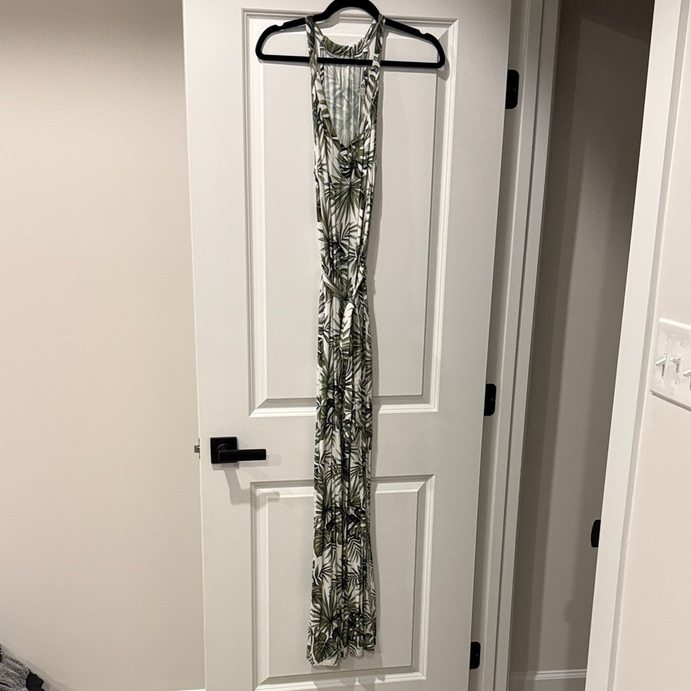 Tropical Print Maxi Dress
